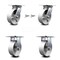 Service Caster 6 Inch Semi Steel Caster Set with Roller Bearing 2 Swivel Lock and 2 Rigid SCC SCC-35S620-SSR-BSL-2-R-2 - alternate 2